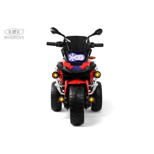 Детский электромотоцикл RiverToys М008БХ красный фото 8