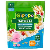 Каша Мультизлаковая молочная яблоко вишня 170 г с 6 месяцев Gipopo