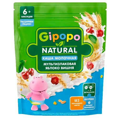 Каша Мультизлаковая молочная яблоко вишня 170 г с 6 месяцев Gipopo