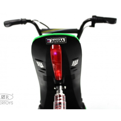 Детский электромотоцикл RiverToys A005AA зелёный
