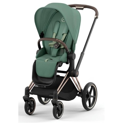 Коляска 2 в 1 Cybex Priam IV Rosegold Leaf Green