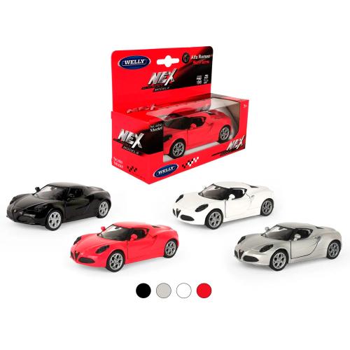 Машинка инерционная Alfa Romeo 4C масштаб 1:38 Welly 43676W фото 5