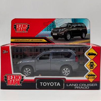 Машина инерционная Toyota Prado 12 см Технопарк PRADO-12-GY 3
