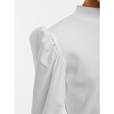 Блузка школьная для девочки Синяя Мода W284-G39 белая 5