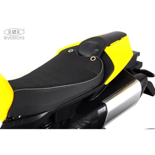 Детский электромотоцикл RiverToys М777БХ жёлтый фото 17