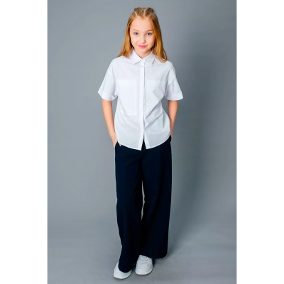 Блузка школьная для девочки Deloras C64208S белая 2