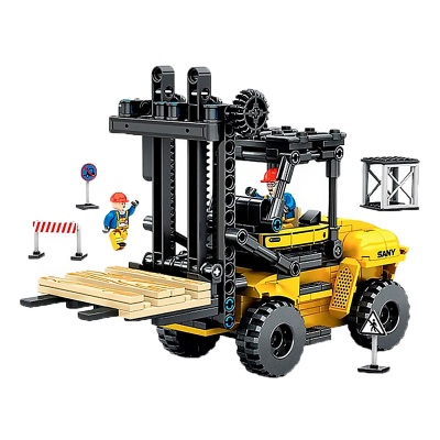 Конструктор Погрузчик 321 деталь Рыжий кот 712041SM 1