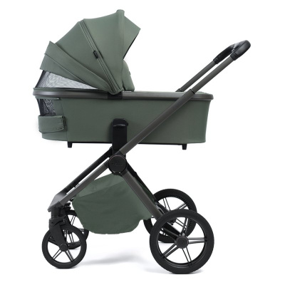 Коляска 2 в 1 Peppy Monaco Plus Oliva Green рама серая 04