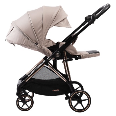 Прогулочная коляска Peppy Amici Beige рама Gold 05