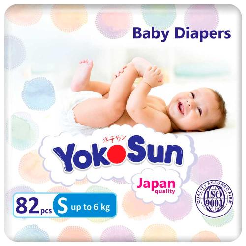 Подгузники YokoSun S до 6 кг 82 шт