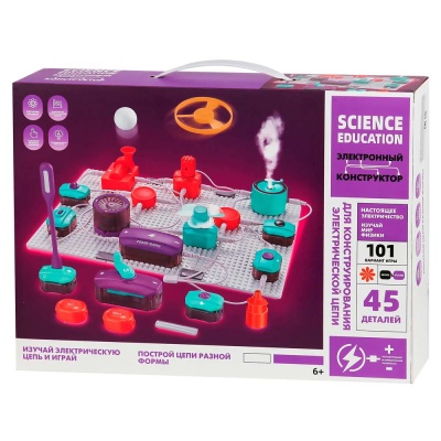 Электронный Конструктор 45 деталей 101 эксперимент Science Education 9988A 1