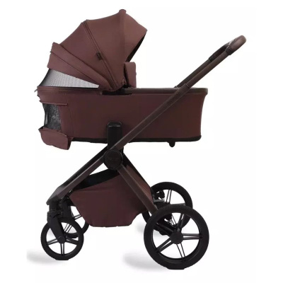 Коляска 2 в 1 Peppy Monaco Plus Burgundy рама коричневая 04