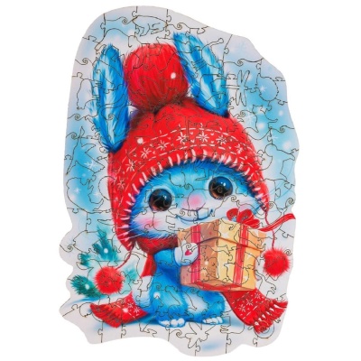 Деревянный пазл Collection Animation Новогодний Кролик 140 деталей Melograno MPZCA27-M 01