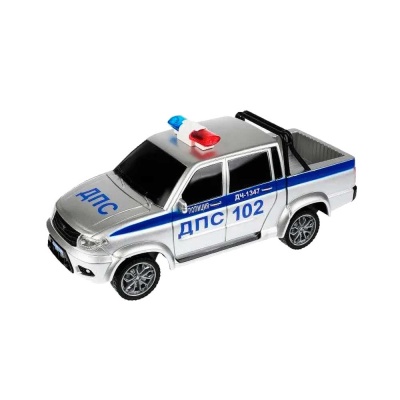 Машинка на радиоуправлении UAZ Pickup Полиция Технопарк PICKUP-20L-POL-GY