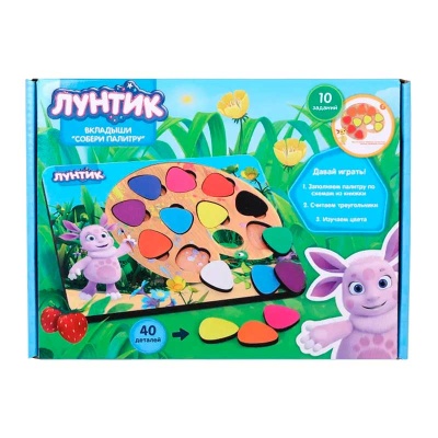 Деревянная игрушка Вкладыши Лунтик Собери палитру Mapacha 962012 02