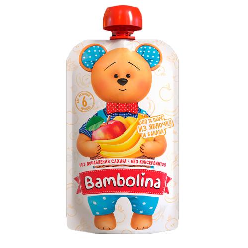Пюре Яблоко Банан 180 г с 6 месяцев Bambolina