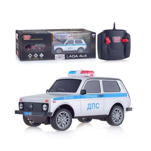Игрушка Машина на радиоуправлении Lada Полиция Технопарк LADA4X4-18LPOL-GY