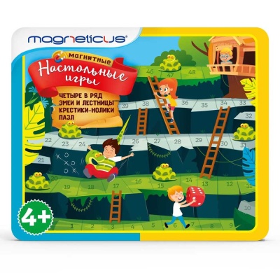 Набор магнитных настольных игр 4 в 1 Magneticus BG-001
