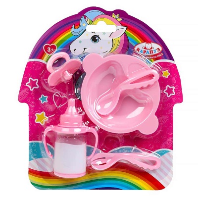 Набор аксессуаров поильник соска ложка вилка тарелка Карапуз Y2110U368-RU 4