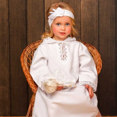 Крестильная рубашка Ангел с голубкой Мастерская КРМ-АГф 2