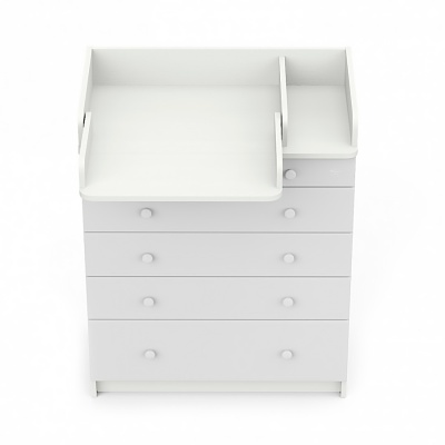 Комод пеленальный с органайзером раскладной Атон Maks белый премиум-белый 12