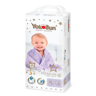Подгузники-трусики YokoSun Premium XL 12-20 кг 38 шт 7