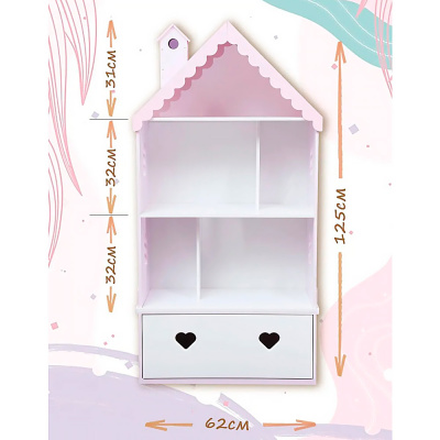 Домик для кукол с комодом Луиза Pema kids лилово-розовый 5