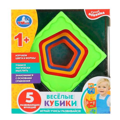 Развивающая пирамидка Весёлые кубики Умка SL83508-R-D1 фото 5