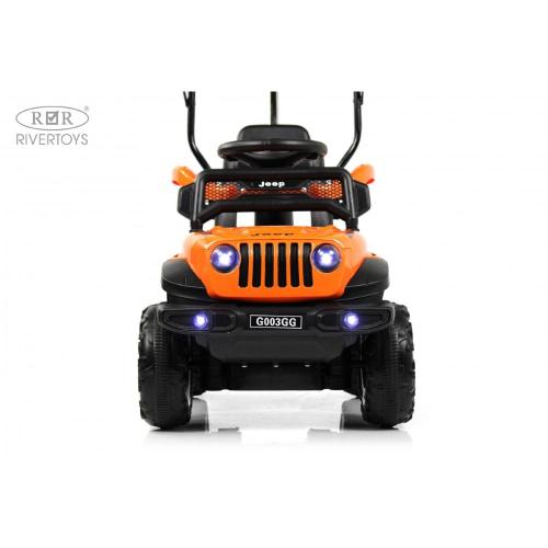 Детский электромобиль RiverToys G003GG оранжевый фото 2