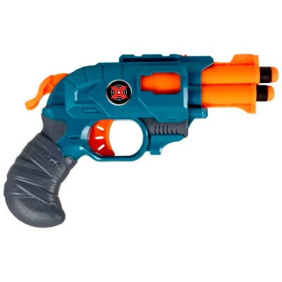 Бластер FunMax M02 механический 2 ствола 6 снарядов 1TOY Т24233 1