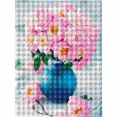 Алмазная мозаика Розы блестящая 30х40 см полное заполнение Рыжий кот АЛМ-0031