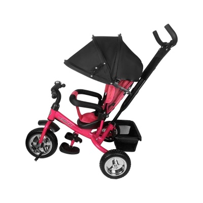 Велосипед трёхколёсный с родительской ручкой Velobibi Сатурн ВЛ-0619 розовый 04