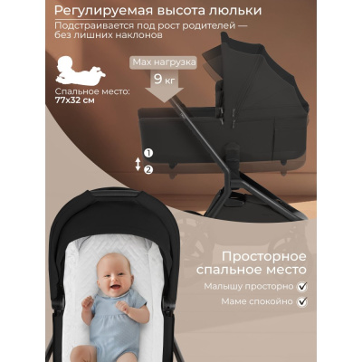 Коляска 2 в 1 Sweet Baby Orso SBL Black 05