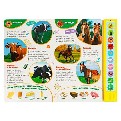 Книга интерактивная озвученная Домашние друзья Умка 9785506085171 фото 2