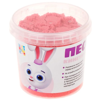 Кинетический песок Зайчонок Скок 1 кг On time 45171 розовый 1