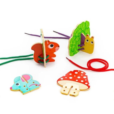 Развивающая игра Шнуровка дуо Djeco DJ01674 Развивающая игра Шнуровка дуо Djeco DJ01674