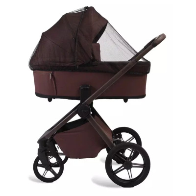 Коляска 2 в 1 Peppy Monaco Plus Burgundy рама коричневая 02
