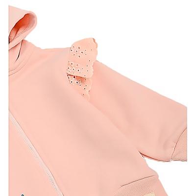 Толстовка утеплённая для девочки Tuffy 240405 пудра 2