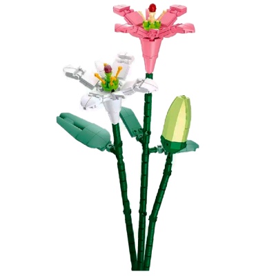 Конструктор пластиковый Лилии в вазе 243 детали Sluban M38-B1101-07 2