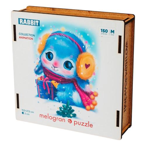 Деревянный пазл Collection Animation Новогодняя зайка 150 деталей Melograno MPZCA26-M фото 7