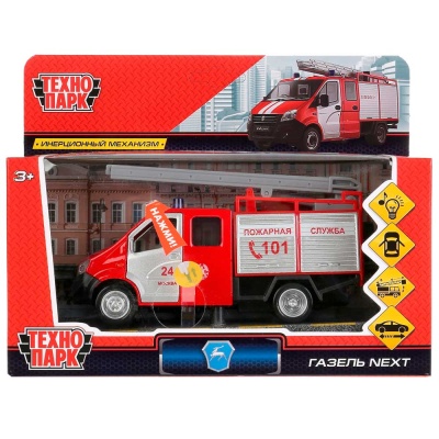 Коллекционная машинка Газель Next Пожарная Технопарк NEXTFIR-15SL 5
