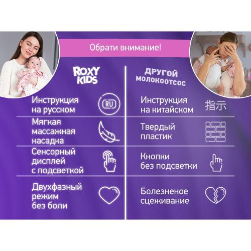 Молокоотсос электрический с бутылочкой Roxy Kids RBRP-201-B Бежевый фото 13