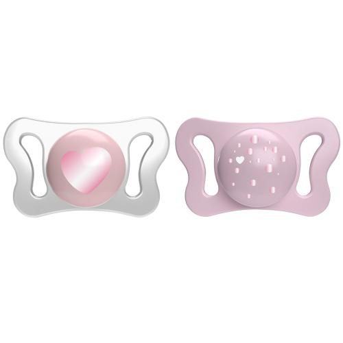 Пустышка Physioforma Micro 2 штуки 0-2 месяца Chicco 8058664175239 pink фото 2