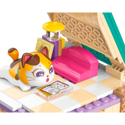 Конструктор Домик с кошкой 324 детали K28018 2