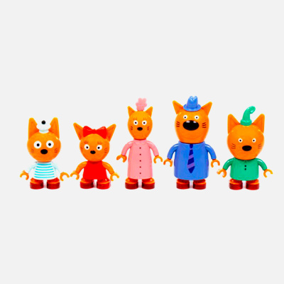 Конструктор Три кота Путешествие на поезде 88 элементов Полесье 94937 2