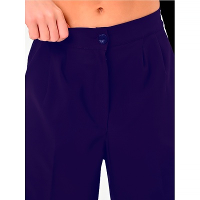 Брюки палаццо школьные для девочки Meerin 2581KG темно синие 3