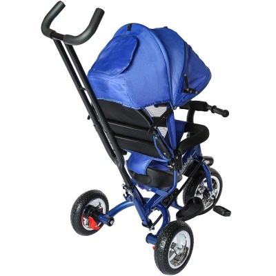 Велосипед трёхколёсный с родительской ручкой Velobibi Меркурий ВЛ-0869 синий 03