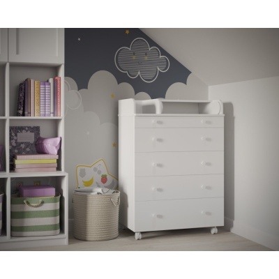 Комод пеленальный Incanto Oskar V 800/5 PK-0004/0 белый 05