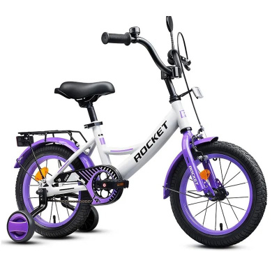 Велосипед двухколёсный 14 Rocket Gem 14.GEM.WT/PR.26 белый-фиолетовый 02