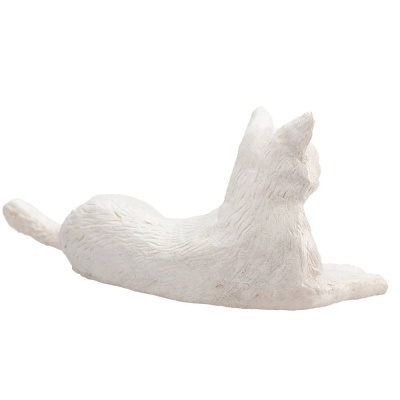 Фигурка Кошка, белая (лежащая) Konik AMF1092-2